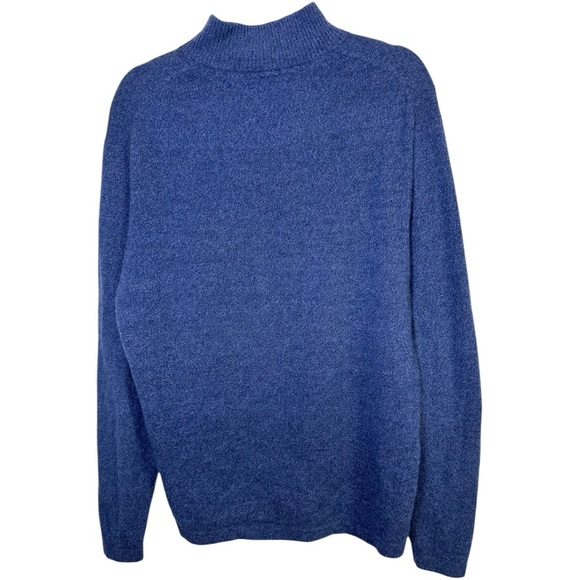 Daniel Bishop 100% Cashmere Blue 1/4 Zip Pullover Sweater Large flawed - Picture 3 of 6